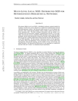 Multi-Level Local SGD for Heterogeneous Hierarchical Networks