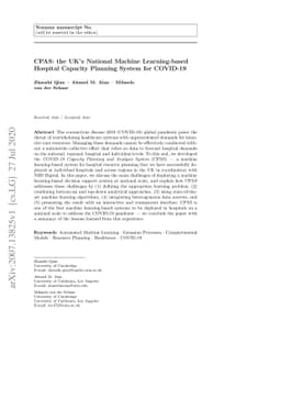 CPAS: the UK's National Machine Learning-based Hospital Capacity
  Planning System for COVID-19