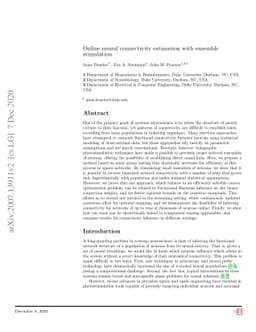Online neural connectivity estimation with ensemble stimulation