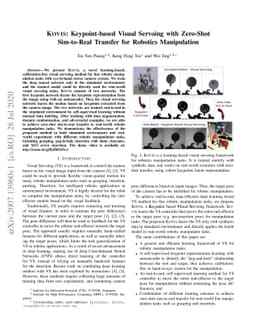 KOVIS: Keypoint-based Visual Servoing with Zero-Shot Sim-to-Real
  Transfer for Robotics Manipulation