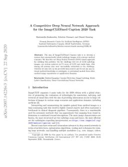 A Competitive Deep Neural Network Approach for the ImageCLEFmed Caption
  2020 Task