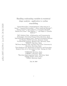 Handling confounding variables in statistical shape analysis --
  application to cardiac remodelling