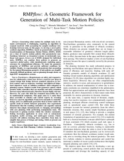 RMPflow: A Geometric Framework for Generation of Multi-Task Motion
  Policies