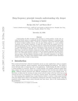 Deep frequency principle towards understanding why deeper learning is
  faster