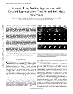 Accurate Lung Nodules Segmentation with Detailed Representation Transfer
  and Soft Mask Supervision