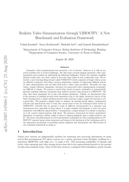 Realistic Video Summarization through VISIOCITY: A New Benchmark and
  Evaluation Framework
