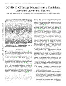 COVID-19 CT Image Synthesis with a Conditional Generative Adversarial
  Network