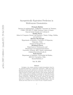 Asymptotically Equivalent Prediction in Multivariate Geostatistics