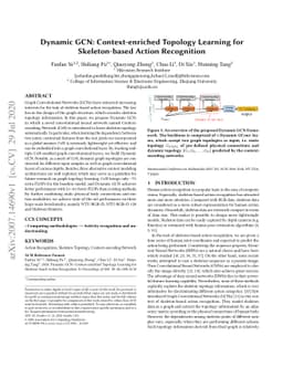 Dynamic GCN: Context-enriched Topology Learning for Skeleton-based
  Action Recognition