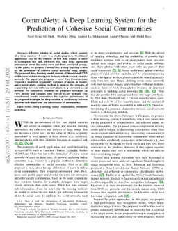 CommuNety: A Deep Learning System for the Prediction of Cohesive Social
  Communities