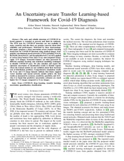 An Uncertainty-aware Transfer Learning-based Framework for Covid-19
  Diagnosis