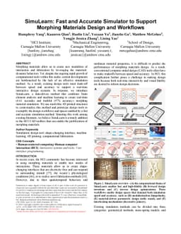 SimuLearn: Fast and Accurate Simulator to Support Morphing Materials
  Design and Workflows