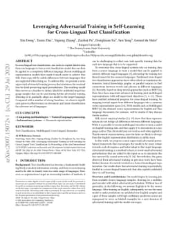 Leveraging Adversarial Training in Self-Learning for Cross-Lingual Text
  Classification