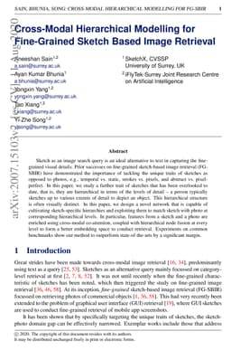 Cross-Modal Hierarchical Modelling for Fine-Grained Sketch Based Image
  Retrieval