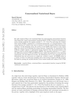 Unnormalized Variational Bayes