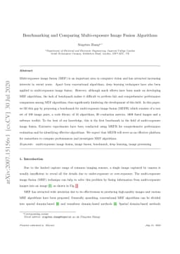 Benchmarking and Comparing Multi-exposure Image Fusion Algorithms