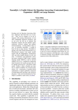 NeuralQA: A Usable Library for Question Answering (Contextual Query
  Expansion + BERT) on Large Datasets