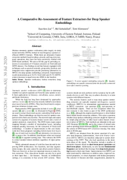 A Comparative Re-Assessment of Feature Extractors for Deep Speaker
  Embeddings