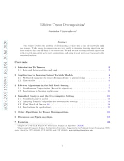 Efficient Tensor Decomposition