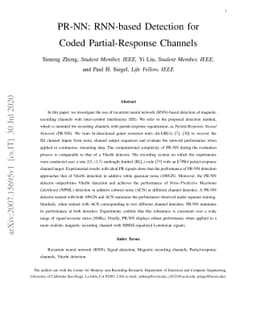 PR-NN: RNN-based Detection for Coded Partial-Response Channels