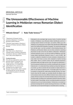 The Unreasonable Effectiveness of Machine Learning in Moldavian versus
  Romanian Dialect Identification