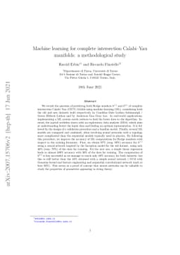 Machine learning for complete intersection Calabi-Yau manifolds: a
  methodological study