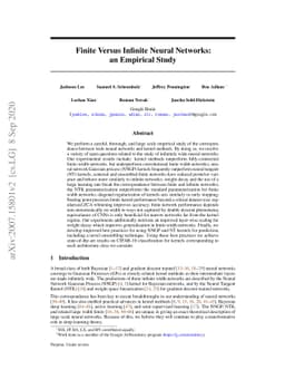 Finite Versus Infinite Neural Networks: an Empirical Study