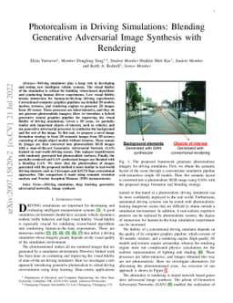 Photorealism in Driving Simulations: Blending Generative Adversarial
  Image Synthesis with Rendering