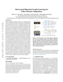 Adversarial Bipartite Graph Learning for Video Domain Adaptation