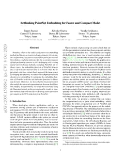 Rethinking PointNet Embedding for Faster and Compact Model
