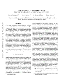 Saliency-driven Class Impressions for Feature Visualization of Deep
  Neural Networks