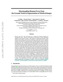 Disentangling Human Error from the Ground Truth in Segmentation of
  Medical Images