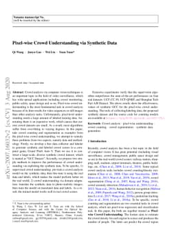 Pixel-wise Crowd Understanding via Synthetic Data