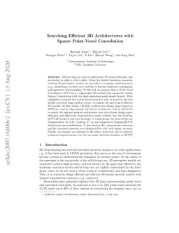Searching Efficient 3D Architectures with Sparse Point-Voxel Convolution