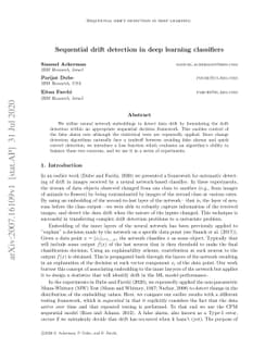 Sequential Drift Detection in Deep Learning Classifiers