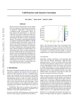 Cold Posteriors and Aleatoric Uncertainty