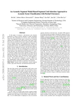 An Acoustic Segment Model Based Segment Unit Selection Approach to
  Acoustic Scene Classification with Partial Utterances