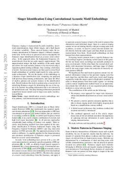 Singer Identification Using Convolutional Acoustic Motif Embeddings