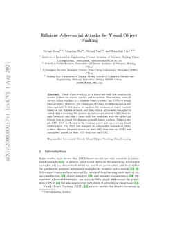 Efficient Adversarial Attacks for Visual Object Tracking