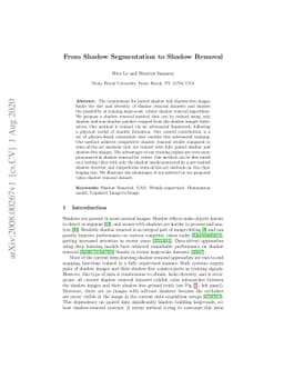 From Shadow Segmentation to Shadow Removal