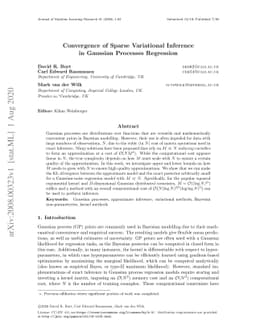 Convergence of Sparse Variational Inference in Gaussian Processes
  Regression