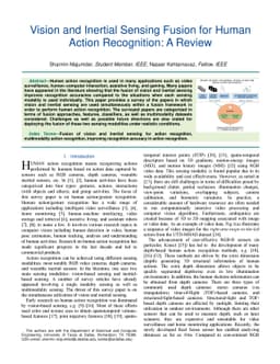 Vision and Inertial Sensing Fusion for Human Action Recognition : A
  Review
