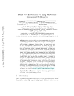 Blind Face Restoration via Deep Multi-scale Component Dictionaries