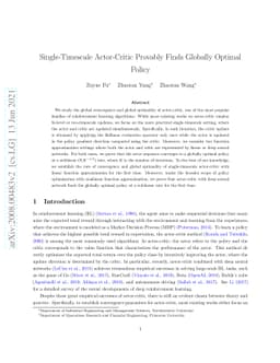 Single-Timescale Actor-Critic Provably Finds Globally Optimal Policy