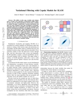 Variational Filtering with Copula Models for SLAM