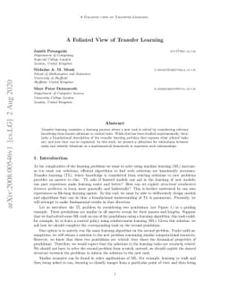A Foliated View of Transfer Learning