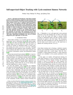 Self-supervised Object Tracking with Cycle-consistent Siamese Networks