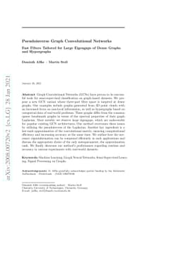 Pseudoinverse Graph Convolutional Networks: Fast Filters Tailored for
  Large Eigengaps of Dense Graphs and Hypergraphs