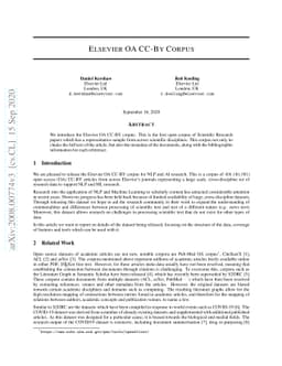 Elsevier OA CC-By Corpus