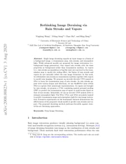Rethinking Image Deraining via Rain Streaks and Vapors